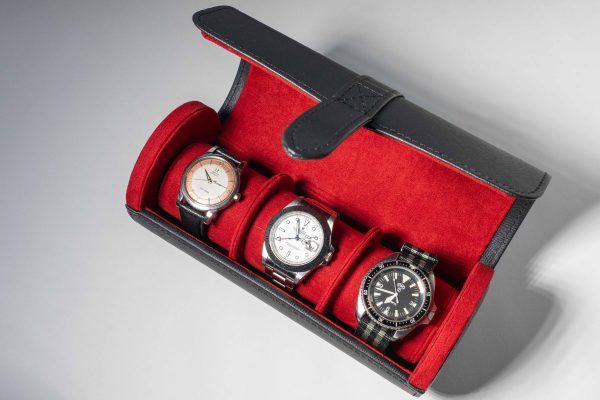 Premium Leather 3 Watch Case